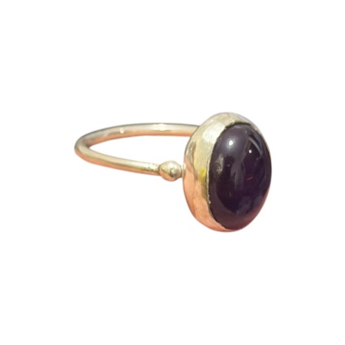Anello minimal pietra ametista - minimal,