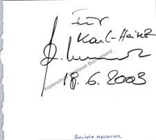 Autografo originale Reinhold