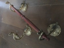  porta salviette asciugamano 1 abiti ottone oro barocco retro anticato legno