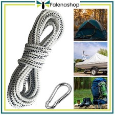 Corda nautica intrecciata, corda per teloni, nylon Resistente + Moschettone