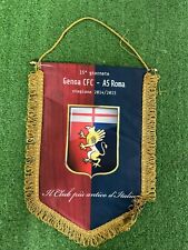 Pennant Gagliardetto GENOA ROMA Match Worn Banderin Indossata No Maglia Shirt