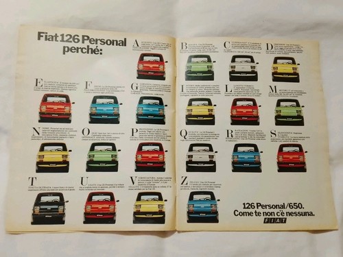 Pubblicita poster fiat 126 - poster,