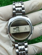 Raro OROLOGIO YEMA vintage Space Age Digital Jump Hour automatico anni 70...