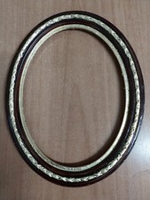 Cornice IN LEGNO MDF OVALE 050MO NOCE FILO ORO+TRECCIA largh.3 H.2.7 BATT.1 CM