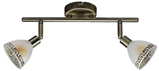 Lampada da soffitto 2 faretti 40 W vetro Lampadario Brilliant G02113/31 Murcia