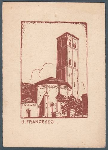 Vercelli città xilografia - ,