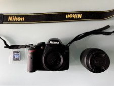 NIKON D3200 FOTOCAMERA Nero CORPO MACCHINA, Obiettivo 18-55, Accessori E Scatola