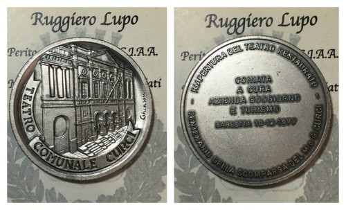 Medaglia teatro curci barletta - medaglia,