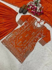 Pronte Donna Salwar Kameez Bollywood Designer Abito Sposa Palazzo Completo