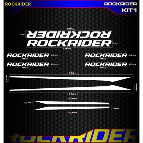 Rockrider bike frame decal kit - bike,