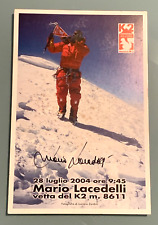 Autografo di Mario Lacedelli vetta K2 spedizione 50° scoiattoli 2004 
