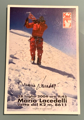 Autografo mario lacedelli - autografo,
