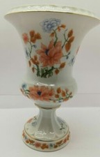 Vaso in ceramica Compagnia delle Indie - con lavorazioni in oro - Vintage