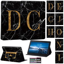 Custodia folio supporto tablet pelle PU 26 lettere per Lenovo Tab E10/M7/M8/M10