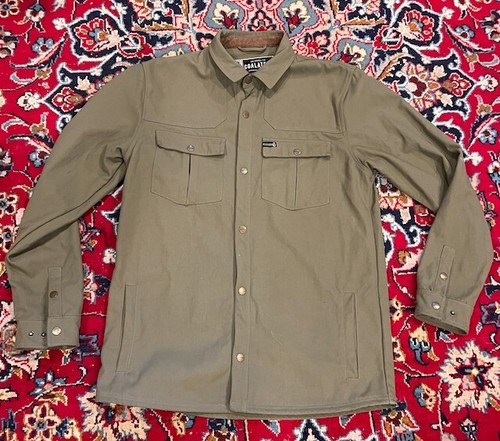 Giacca camicia tela verde