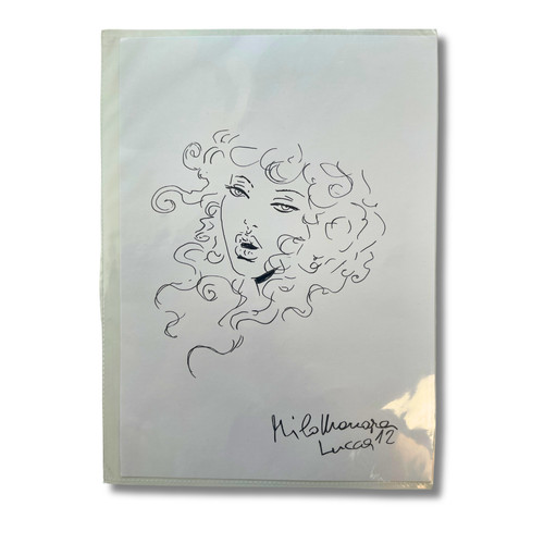 Dessin original dédicacé - dédicacé, de
