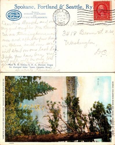 Cartolina spokane portland - spokane, &