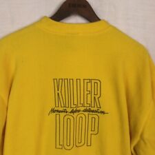 VINTAGE 90'S PILE GIALLO KILLER LOOP YELLOW TRACKTOP MONOCROMO LUPETTO MEDIUM 