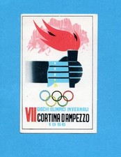 OLYMPIA-1972-PANINI-Figurina DA INCOLLARE! n.277- CORTINA 1956 - MANIFESTO -Rec