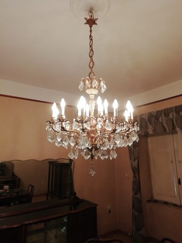 Lampadario classico ottone - lampadario, in