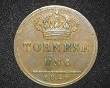 ITALY NAPLES 1840 1 TORNESE