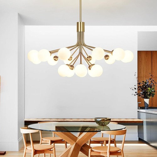 Lampadario sputnik oro - lampadario, globo