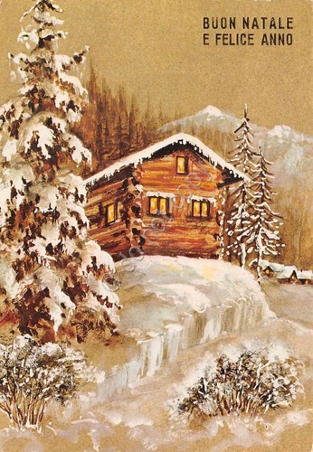 Cartolina buon natale - e, felice