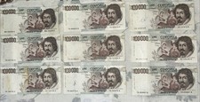 LOTTO 9 BANCONOTE LIRE 100 000