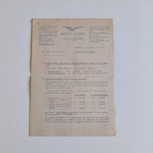 1961 moto guzzi ufficio - guzzi,