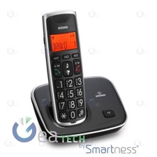 BRONDI BRAVO GOLD 2 TELEFONO CORDLESS GRANDE DISPLAY RETROILLUMINATO NERO