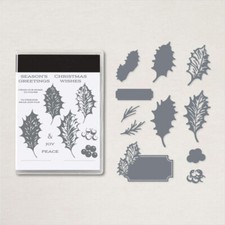 Foglie di agrifoglio metallo fustelle timbri trasparenti stencil fai da te scrapbooking artigianato