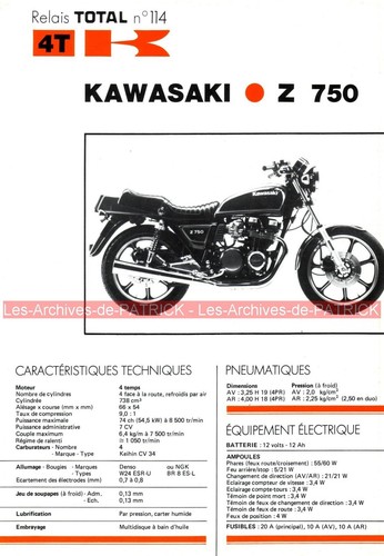 Kawasaki z750 750 4 - kawasaki, z