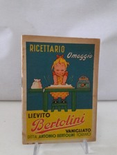 RICETTARIO omaggio Lievito BERTOLINI  1934 vintage  NC34