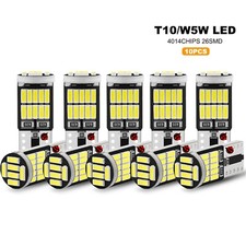 10 Lampade LED T10 26 SMD No Errore BIANCO CANBUS Per Auto Targa Posizione Luci