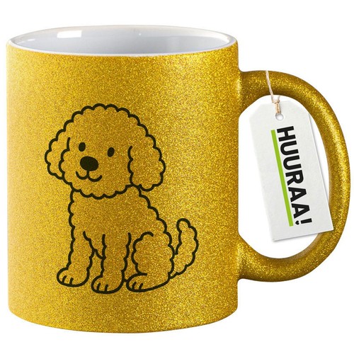Tazza glitter maltipoo fumetto - tazza,
