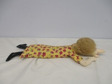 VINTAGE DIVERTENTE SIGNORA con BORSA PERLINE VISO DIPINTA A MANO COMPUTER TASTIERA SUPPORTO POLSO