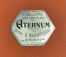 ABRUZZO-CHIETI-LIQUORI-DISTILLERIA BARATTUCCI-MINI ETICHETTA ORIGINALE-ATERNUM