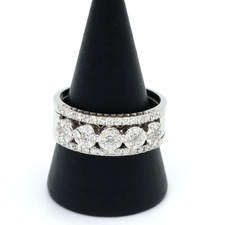 Anello a fascia in oro bianco 18K diamanti naturali ct tot 0,70 VVS1 / G usato