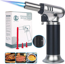 Cannello Da Cucina, Regolabile E Ricaricabile, Bruciatore a Gas Con Blocco Di Si