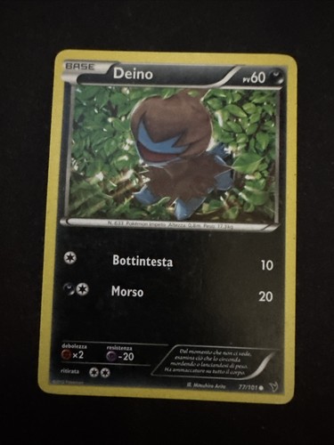Carta pokemon deino 101 - pokemon,