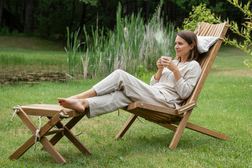 Wooden outdoor lounge - lounge, chair