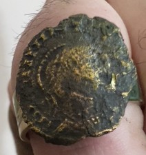 Anello in acciaio inox moneta