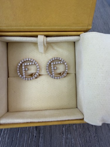 Orecchini fendi traforati - f,