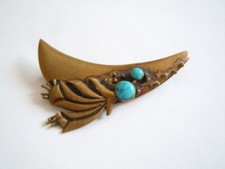 Spilla Pietre Blu Metallo