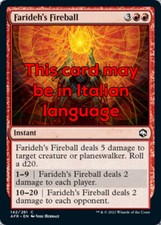 MTG 2x FARIDEH's FIREBALL FOIL EXC - PALLA DI FUOCO DI FARIDEH - AFR - MAGIC