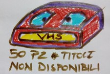 lotto/blocco 50 vhs pal secam.vari titoli.registrate da tv.vintage anni 80/90