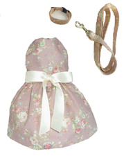 Vestito cane vintage rose rosa