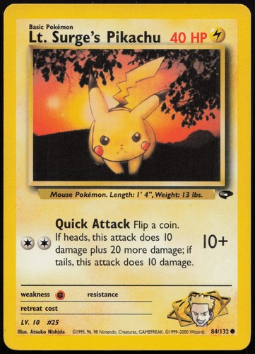 Pokemon tcg surges pikachu - tcg,