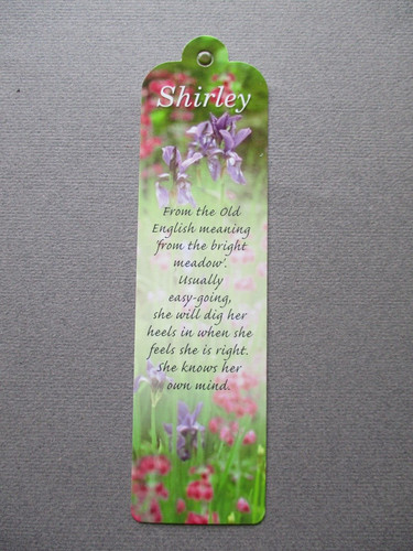 New bookmark shirley name - bookmark,