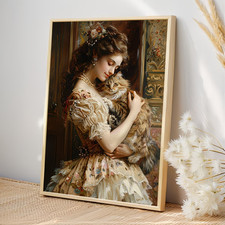 Poster Ritratto Gatto Shabby
